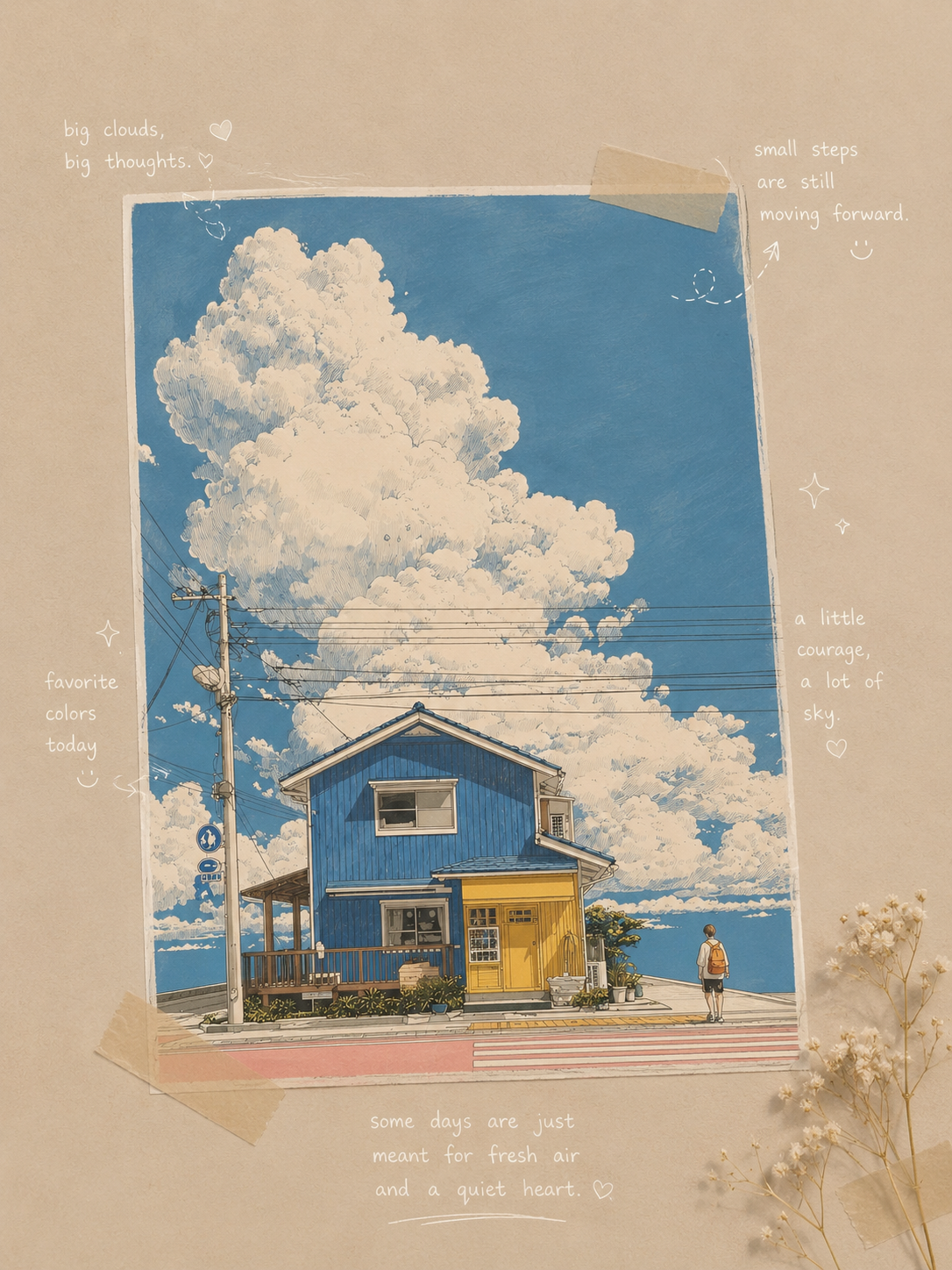 Doodle notes sample: workshop scene with hand-drawn annotations and process notes