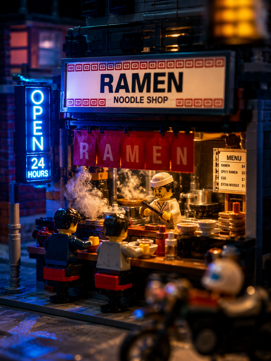 Prompt ChatGPT LEGOラーメン店ミニチュアの作例