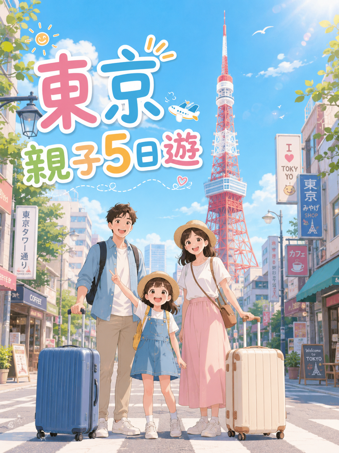 Prompt ChatGPT 日本風旅行コラージュポスターの作例