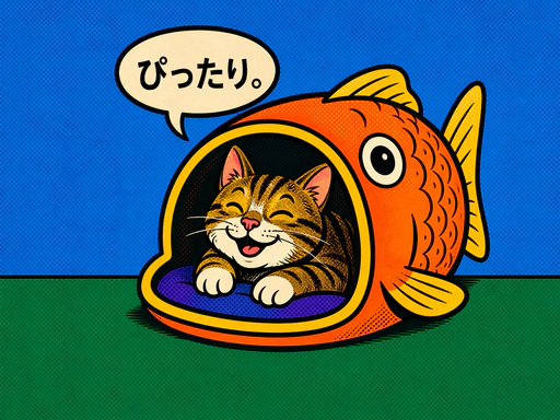 Prompt ChatGPT ポップ漫画猫の作例